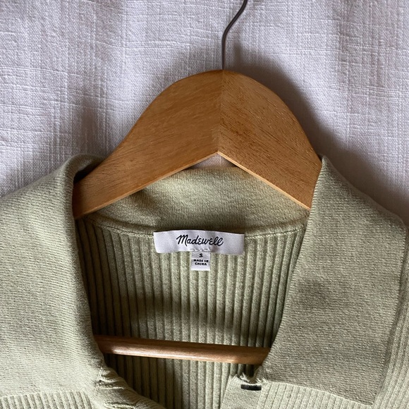 Madewell Owen Polo Sweater Tank in faded seagrass - Picture 2 of 4
